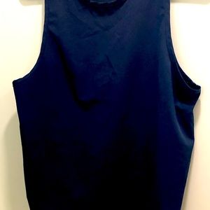 Athletic navy blue sleeveless top